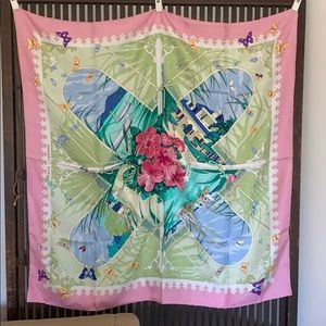 Authentic Hermes Varangues silk scarf